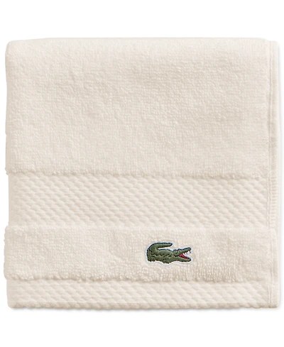 Lacoste Home Heritage Anti-Microbial Supima Cotton Washcloth, 13" x