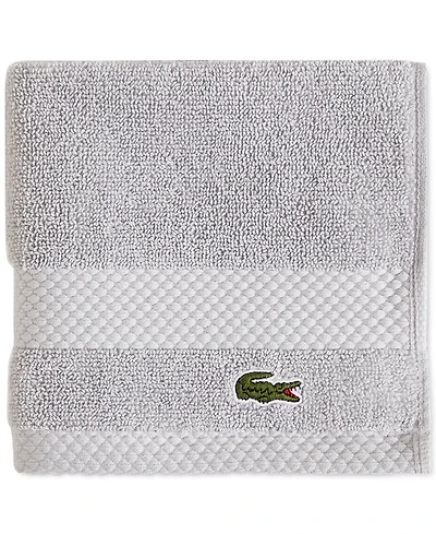 Lacoste Home Heritage Anti-Microbial Supima Cotton Washcloth, 13" x
