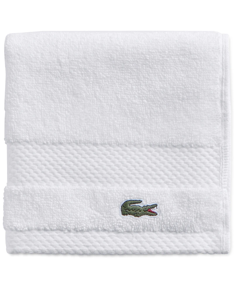 Lacoste Home Heritage Anti-Microbial Supima Cotton Washcloth, 13" x