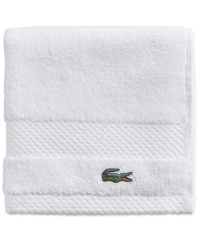 Lacoste Home Heritage Anti-Microbial Supima Cotton Washcloth, 13" x