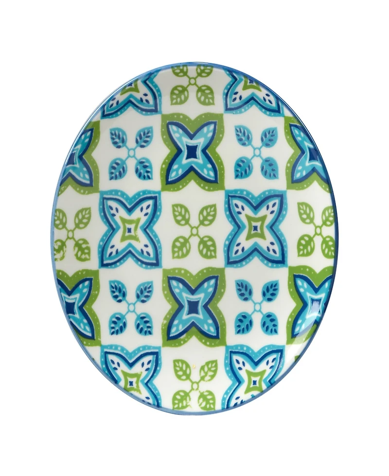 Damask Floral Set of 6 Canape Plate