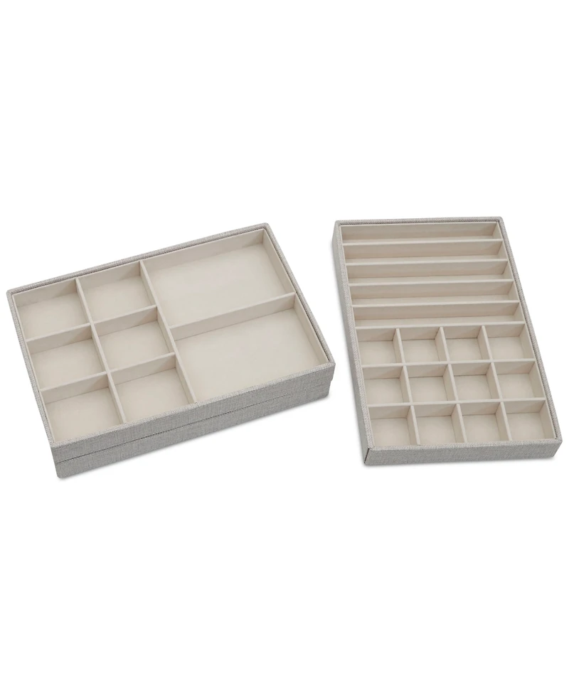 Household Essentials Stackable Jewelry Trays, Set of 3