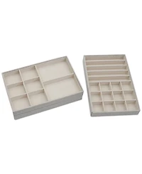 Household Essentials Stackable Jewelry Trays, Set of 3