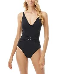 Michael Michael Kors Sash Tummy-Control One-Piece Swimsuit