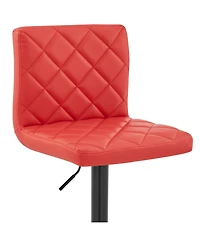 Duval Adjustable Faux Leather Swivel Bar Stool