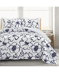 Lush Decor Scandinavian Floral 3 Piece Quilt Set, King