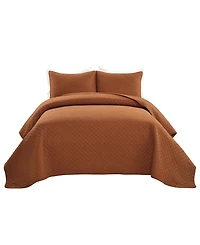 Lush Decor Ava Cotton 3 Piece Quilt Set, King