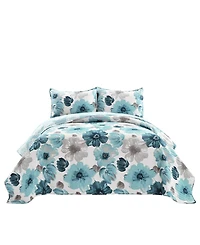 Lush Decor Leah 3 Piece Quilt Set, Full/Queen