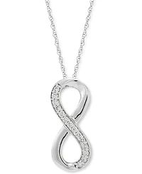 241 Wear It Both Ways Diamond Infinity Pendant Necklace (1/8 ct. t.w.) in 14k White Gold
