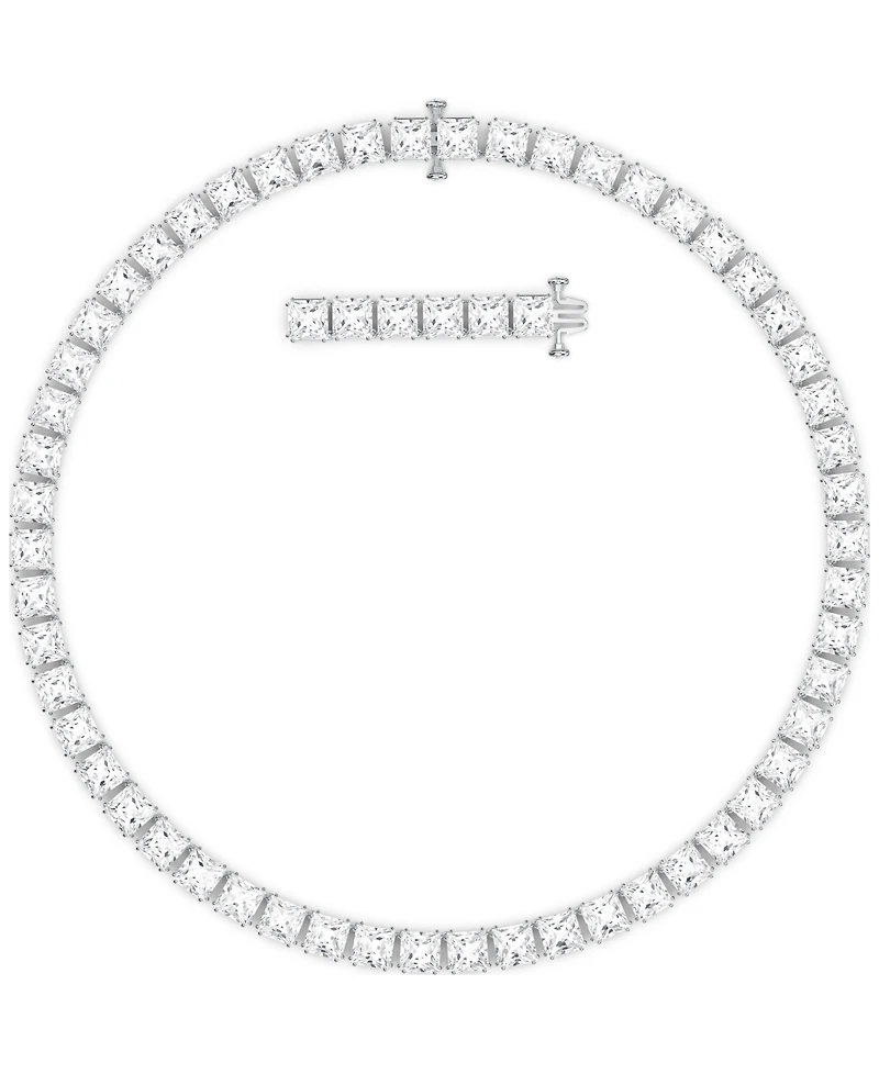 Swarovski Rhodium-Plated Millenia All-Around Necklace, 15" + 2" extender