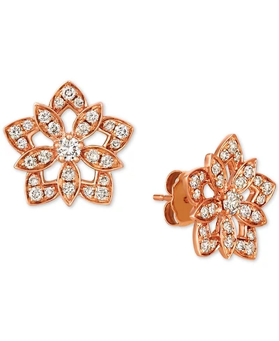 Le Vian Nude Diamond Star Stud Earrings (5/8 ct. t.w.) in 14k Rose Gold
