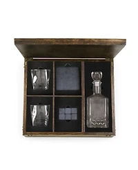 Legacy Whiskey Box with Decanter Gift Set, 12 Pieces