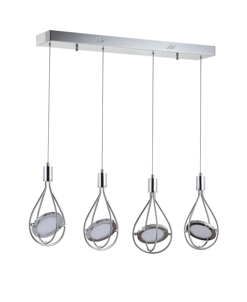 Orion Adjustable Modern Integrated 4-Light Linear Led Metal Pendant