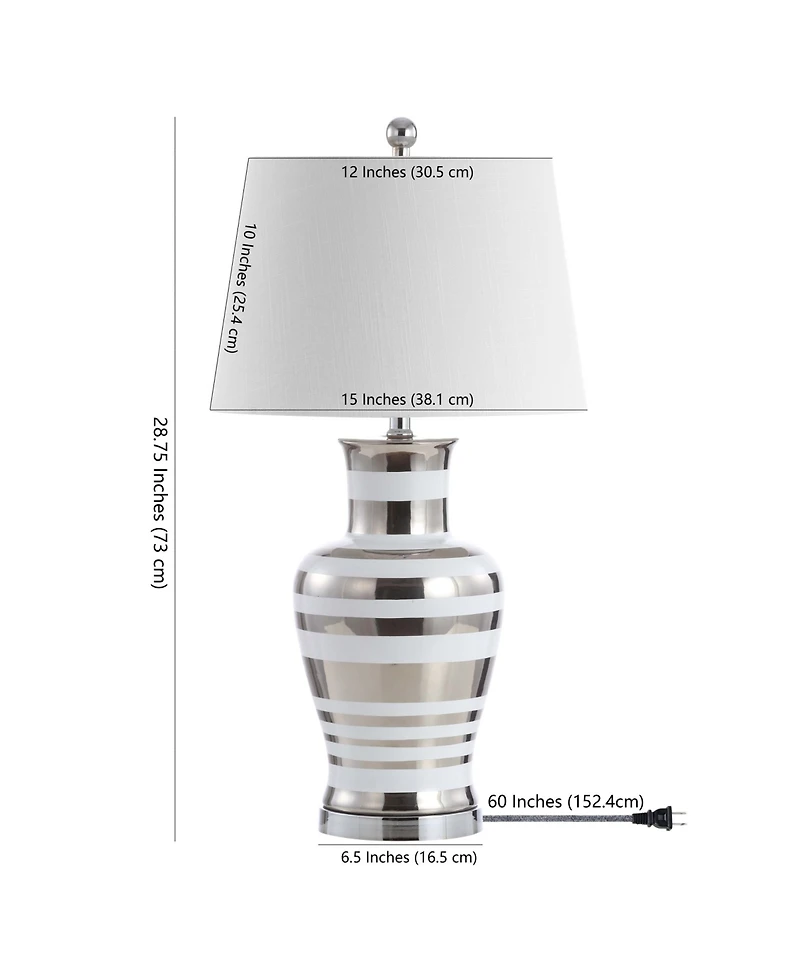 Zilar Striped Classic Modern Led Table Lamp