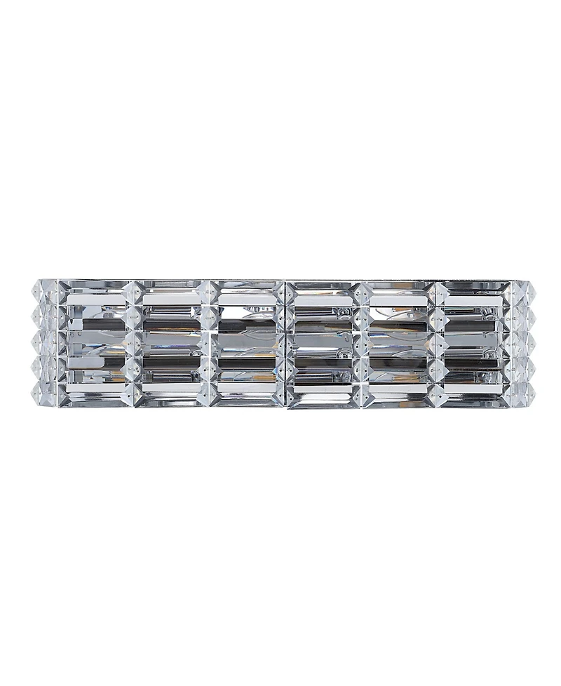 Evelyn Crystal Rectangle -Light Glam Modern Led Vanity Light