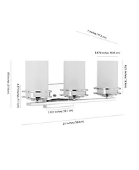 Fairfax 3-Light Contemporary Glam Led Vanity Light