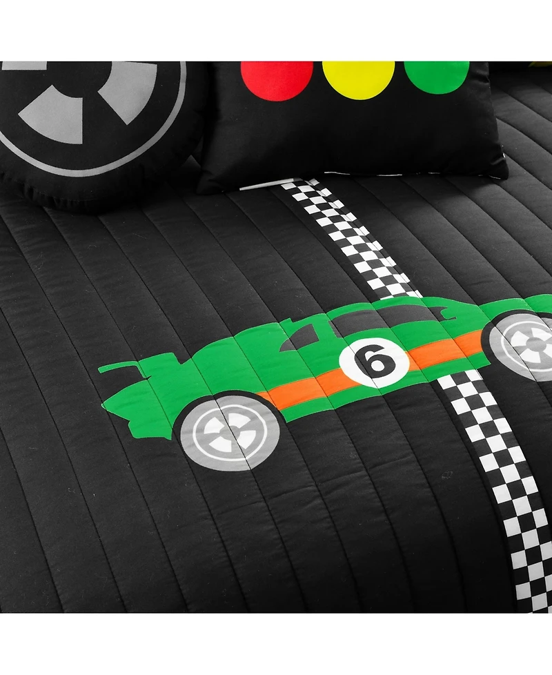 Lush Decor Kids Racing Cars 4-Pc. Quilt Set, Twin