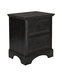 Osp Home Furnishings Modern Mission 2 Drawer Nightstand with Tray