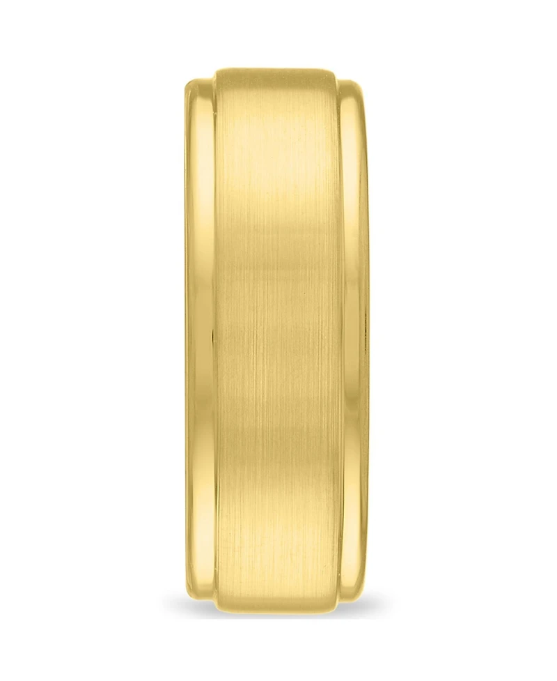 Mens Step Edge Band Yellow Tantalum