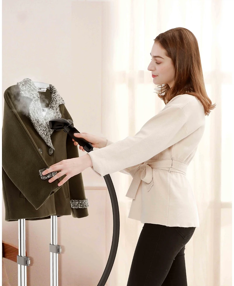 Salav Professional Garment Steamer with Retractable Power Cord and Foot Pedal Control, GS49-dj