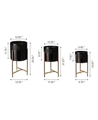 Glitzhome Modern Metal Plant Stands, Set of 3