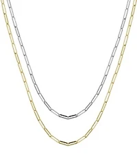 Now This Paper Clip Link Chains In Gold Or Silver Plate In 18 Or 24