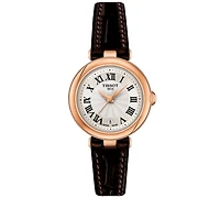 Tissot Women's Swiss Bellissima Brown Leather Strap Watch 26mm