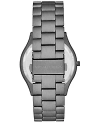 Michael Kors Men's Gunmetal Stainless Bracelet Watch 44mm Gift Set