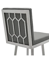 Rochester Swivel Modern Metal and Faux Leather Bar and Counter Stool