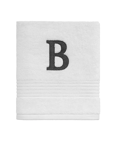 Avanti Block Monogram Initial Cotton Hand Towel, 16" x 30"