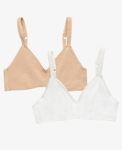 On Gossamer Women's Cabana Cotton Bralette, Pack of 2, 010404P2