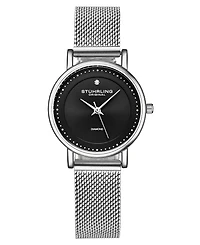 Women's Quartz Silver-Tone Mesh Bracelet Watch 29mm