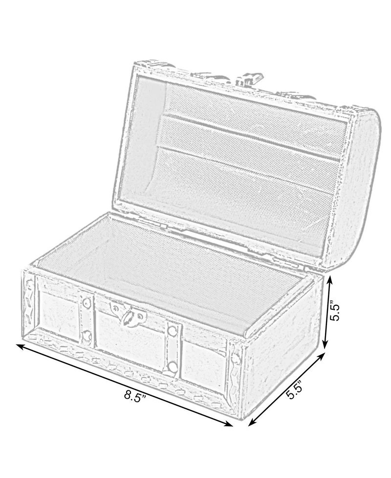 Vintiquewise Decorative Leather Small Treasure Box