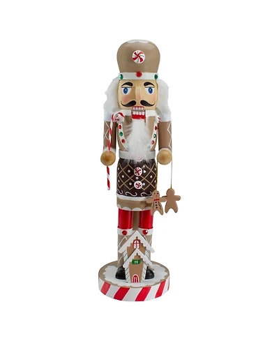Northlight Wooden Christmas Nutcracker Chef with Gingerbread House