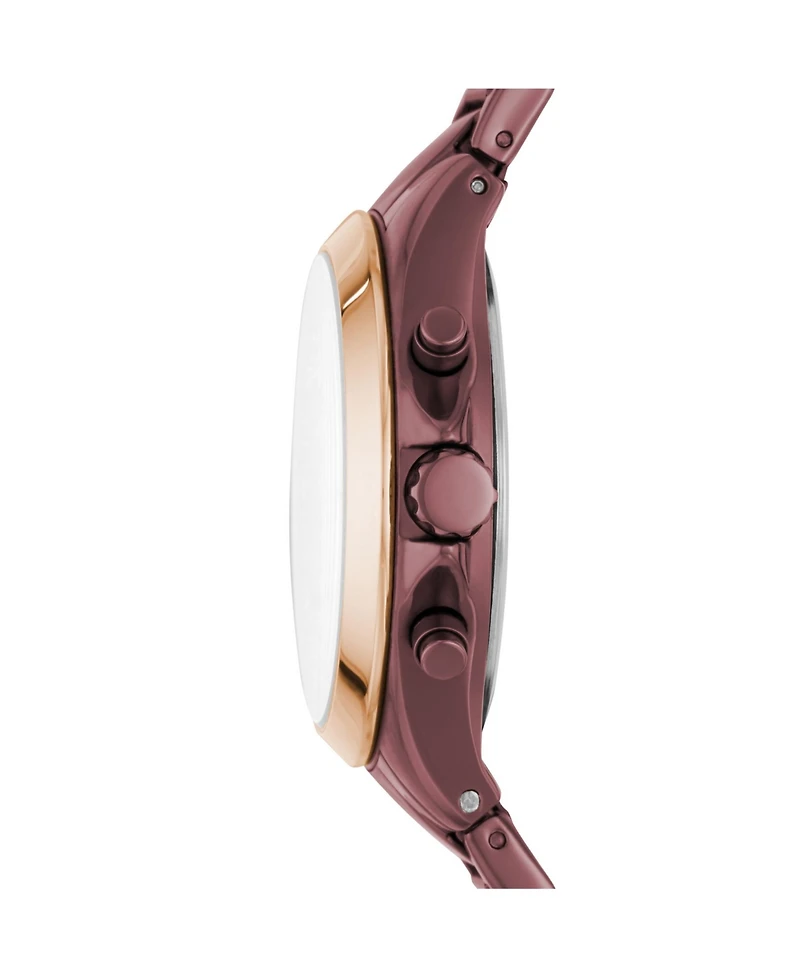 Fossil Women's Modern Courier Chronograph Wine Stainless Steel Watch 36mm