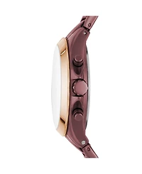 Fossil Women's Modern Courier Chronograph Wine Stainless Steel Watch 36mm