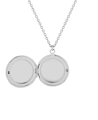brook & york Silver Plated Isla Initial Long Locket Necklace