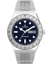 Timex Women's Q Silver-Tone Stainless Steel Bracelet Watch 36mm