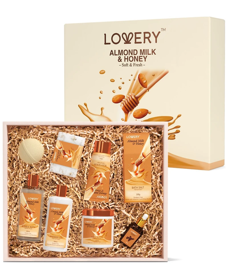 Almond Milk And Honey Spa Kit, 9 Piece