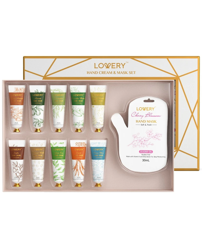 Moisturizing Hand Cream and Hand Mask Gift Set, 15 Piece