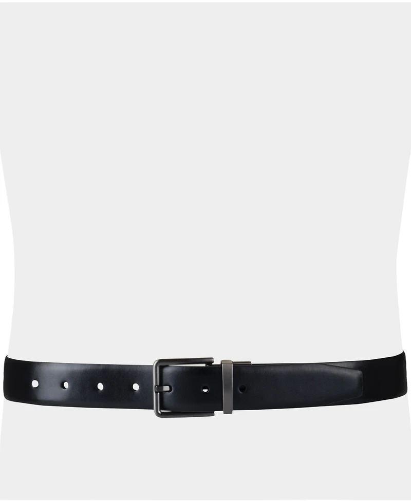 Calvin Klein Men's Reversible Textured Leather Dress Belt, Created for Macy's