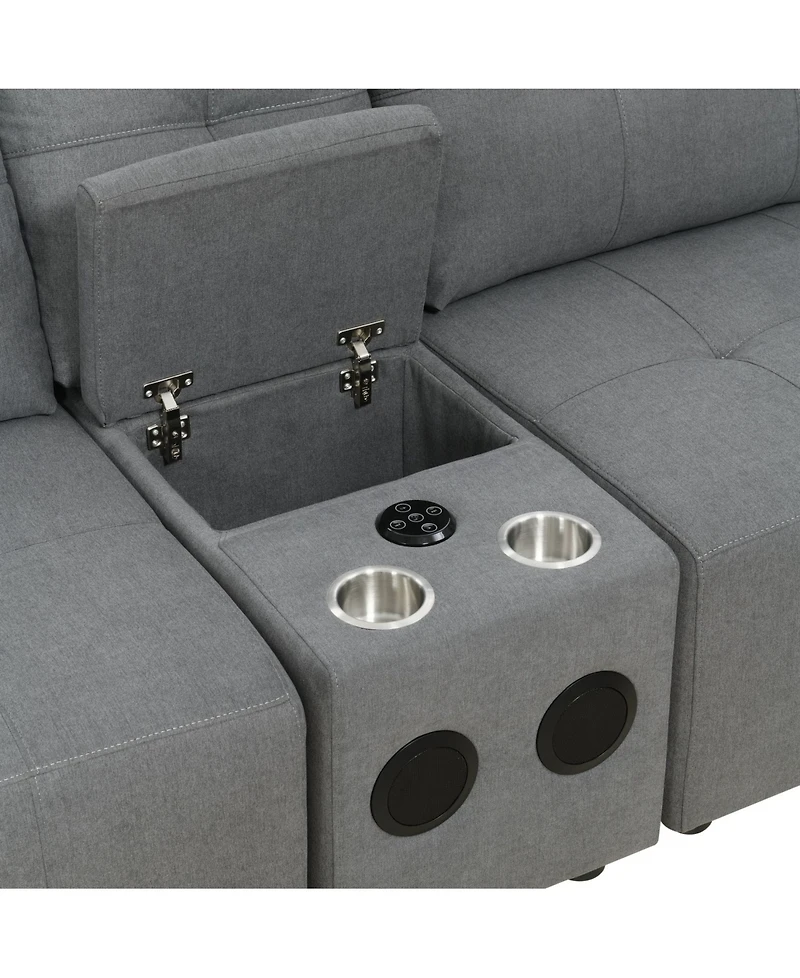 Picket House Furnishings Gianni Modular Console with Usb