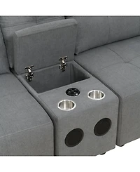 Picket House Furnishings Gianni Modular Console with Usb
