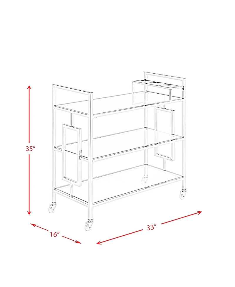 Picket House Furnishings Harper Serving Bar Cart