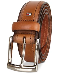 Tommy Hilfiger Men's Stitched Classic Dress Leather Belt