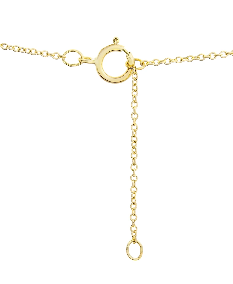 Diamond Initial Pendant Necklace (1/10 ct. t.w.) in 14k Gold, 17" + 1" Extender