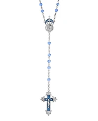 Silver-Tone Sapphire Enamel "King of Kings" Rosary