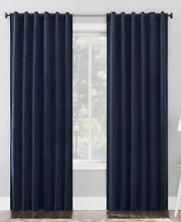 Amherst Velvet Noise Reducing Thermal Extreme 100% Blackout Back Tab Curtain Panel
