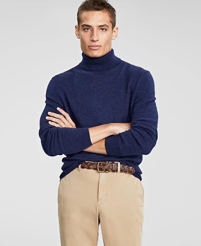 Club Room Men's Cashmere Turtleneck Sweater, Created for Macy's