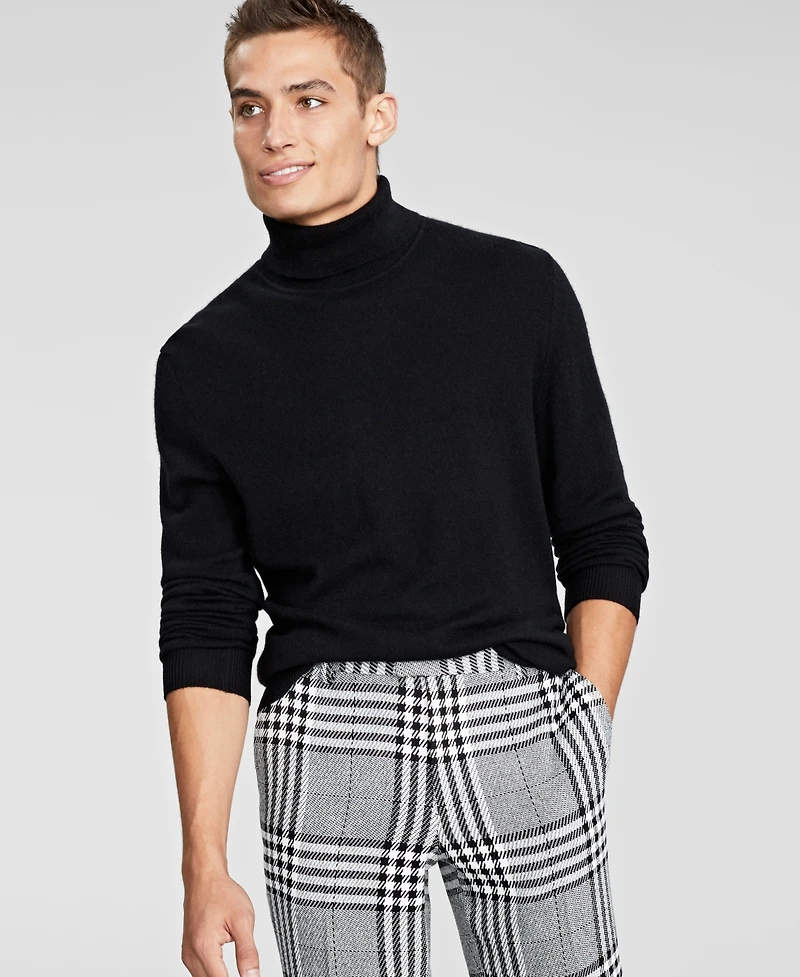 Club Room Men's Cashmere Turtleneck Sweater, Created for Macy's